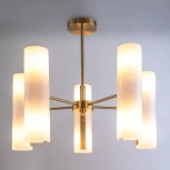 Потолочная люстра на штанге Freya Fiore FR5368CL-10BS (220V, круглые)