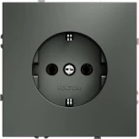 Розетка с заземлением (титан) Voltum S70 VLS040106