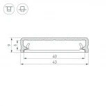Профиль ALM-FLAT-S-2000 ANOD (Алюминий) 026713 Arlight