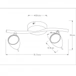 Спот на штанге Arte Lamp Regista A1966AP-2GY (220V, круглые)