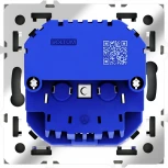 Розетка с заземлением, шторками и USBх2 (черный матовый) Voltum S70 VLS040408