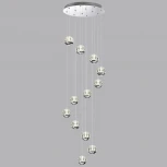 Каскадная люстра Odeon Light Sono 5100/60L хром/прозрачный/акрил LED 60W (12*5W) 4000K (220V, на проводе)