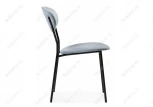 Стул Woodville на металлокаркасе Корсе пыльно-голубой / черный глянец 494365