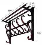 Вешалка настенная В 7Н махагон от фабрики Mebelik
