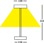 Интерьерная настольная лампа светодиодная с аккумулятором Ubiqua Standy Maxi 321301 (регулировка яркости, сенсорный выключатель, IP54)