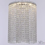 Подвесная люстра светодиодная с пультом APL LED Sicilia SH01.25.A.LED-DIM.Ni (220V, хрусталь, на тросе)