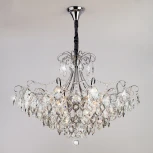 Подвесная люстра Eurosvet Crystal 10080/12 хром / прозрачный хрусталь