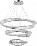 Подвесной светильник ярусный ST Luce Ritorto SL6204.101.03 Хром/Прозрачный LED 1*97W 4000K (220V, на тросе, круглые)