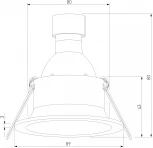 Светильник встраиваемый Elektrostandard Andi 25061/01 GU10 черный IP44 (220V, круглые)