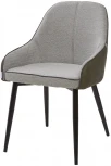 Обеденный стул M-City GLADYS светло-серый меланж FC-01/ экокожа хаки RU-04