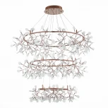 Подвесная люстра светодиодная Rafina SL379.203.486 (220V, на тросе, лепестки, кольцо)