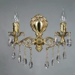 Бра Ambiente by Brizzi Leon 2128/2 WP Tear Drop (220V, хрусталь Asfour, подвески, подсвечник, свеча)