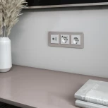 Рамка на 3 поста Elite (дымчатый, стекло) Werkel W0032417 (a057876)