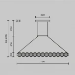 Подвесной светильник Maytoni Amulet MOD555PL-L18G3K (LED, 220V, на тросе, шарики)