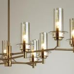 Потолочная люстра на штанге Lumion Madonna 6554/12C бронза/коньячный/металл/стекло E14 12*40W 220V