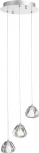 Подвесной светильник ST Luce Waterfall SL6017.101.03 Хром/Прозрачный с пузырьками воздуха LED 3*3W (220V, на проводе)