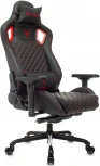 Кресло игровое Knight Titan черный/красный ромбик эко.кожа с подголов. крестовина металл