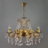 Подвесная люстра Ambiente by Brizzi Granada 2118/8 AB New Leaf (220V, на цепи, подсвечник, свеча)