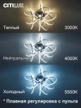 Потолочная люстра светодиодная с пультом Мишель CL229151 Citilux