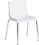 Стул SKALBERG (mod. C-084-A) металл/пластик, 46 х 56 79 см, White (белый) / Chrome (хром) Tetchair 19260