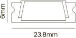 Алюминиевый профиль накладной 23x6 Maytoni Led Strip ALM002S-2M