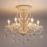 Потолочная люстра Eurosvet 12205 12205/6 белый (хрусталь Strotskis, подсвечник, свеча)