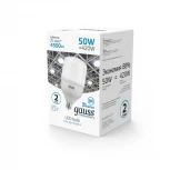 Лампочка светодиодная цилиндр белая колба E27 50 Вт 4500 lm 6500K холодное белое свечение Gauss Elementary 63235