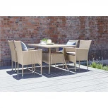 Комплект плетеной мебели Afina AM-196/T196 Beige 4Pcs (4+1)