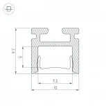 Профиль PIK-1010-2000 ANOD (Алюминий) 029089 Arlight