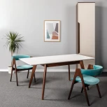 Стол R-Home Лунд раскладной 140-180 ОРЕХ-Белый