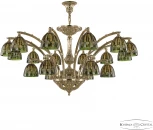 Подвесная люстра Bohemia Verona 72111/12+6/420 AZ G P1 D Amber-Green/H-1I