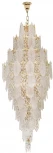 Подвесная большая люстра каскадная Odeon Light Tears 5049/54 золото/прозрачный/металл/хрусталь/стекло E14 54*25W (220V, подвески, на цепи)