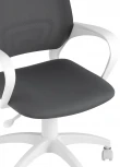 Кресло офисное Topchairs ST-BASIC-W серая ткань крестовина белый пластик УТ000036061