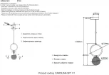 Светильник подвесной Crystal Lux Carolina SP1 V1 BRASS (220V, на проводе, шар)