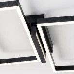 Потолочная люстра светодиодная Escada Scales 10209/2LED Black 60Вт металл/акрил, черный/белый матовый