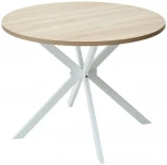 Стол ВЕГА D100 Дуб Бардолино/ белый каркас