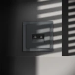 Розетка двойная Ethernet RJ-45 (графит) Voltum S70 VLS060207