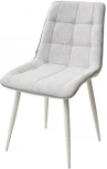 Стул CHIC HE622-20/ HE622-22 светло-серый, ткань/ белый каркас