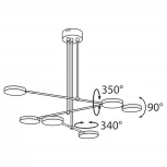 Потолочная люстра на штанге Maytoni Fad MOD070PL-L38B3K (LED, 220V)