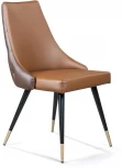 Стул Lucas, экокожа коричневый, золотистый декор на ножках Top Concept LUCAS 2000000000299