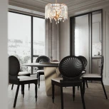 Подвесная люстра хрустальная на штанге Arte Milano Sorrento-2509 372509/5/250/400 GD (220V)