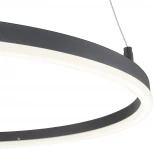 Подвесной светильник Escada Void 10254/1LED 43W Black APP (регулировка яркости, 220V, пульт управления, управление смартфоном, на тросе, кольцо)