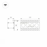 Светильник линейный встраиваемый LED MS-ORIENT-BUILT-TRIMLESS-TC-S38x127-10W Day4000 (WH-BK, 30 deg, 230V) (Arlight, IP20 Металл) 032224