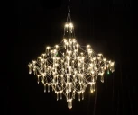 Подвесная люстра диммируемая Kink Light Галанта 07881-80,02(21) хром Led 66*0,5W с пультом ДУ (регулировка яркости, 220V, умный дом - SmartLamp, на тросе)