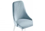 Стул Woodville на металлокаркасе Kora light blue / white 15095
