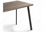 Стол Woodville Тринити Лофт 120 32 мм черный матовый / дуб галифакс табако 451670