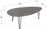 Стол журнальный Шеффилд серый бетон/черный от фабрики Mebelik