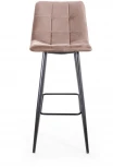 Стул барный UNO, бархат бежевый 5/ чёрный конус Top Concept UNO 78449