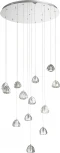 Подвесной светильник ST Luce Waterfall SL6017.101.13 Хром/Прозрачный с пузырьками воздуха LED 13*3W (220V, на проводе)