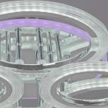 Потолочная люстра светодиодная на штанге с пультом Reluce 09812-3.3-3+3D CR (RGB) (220V)